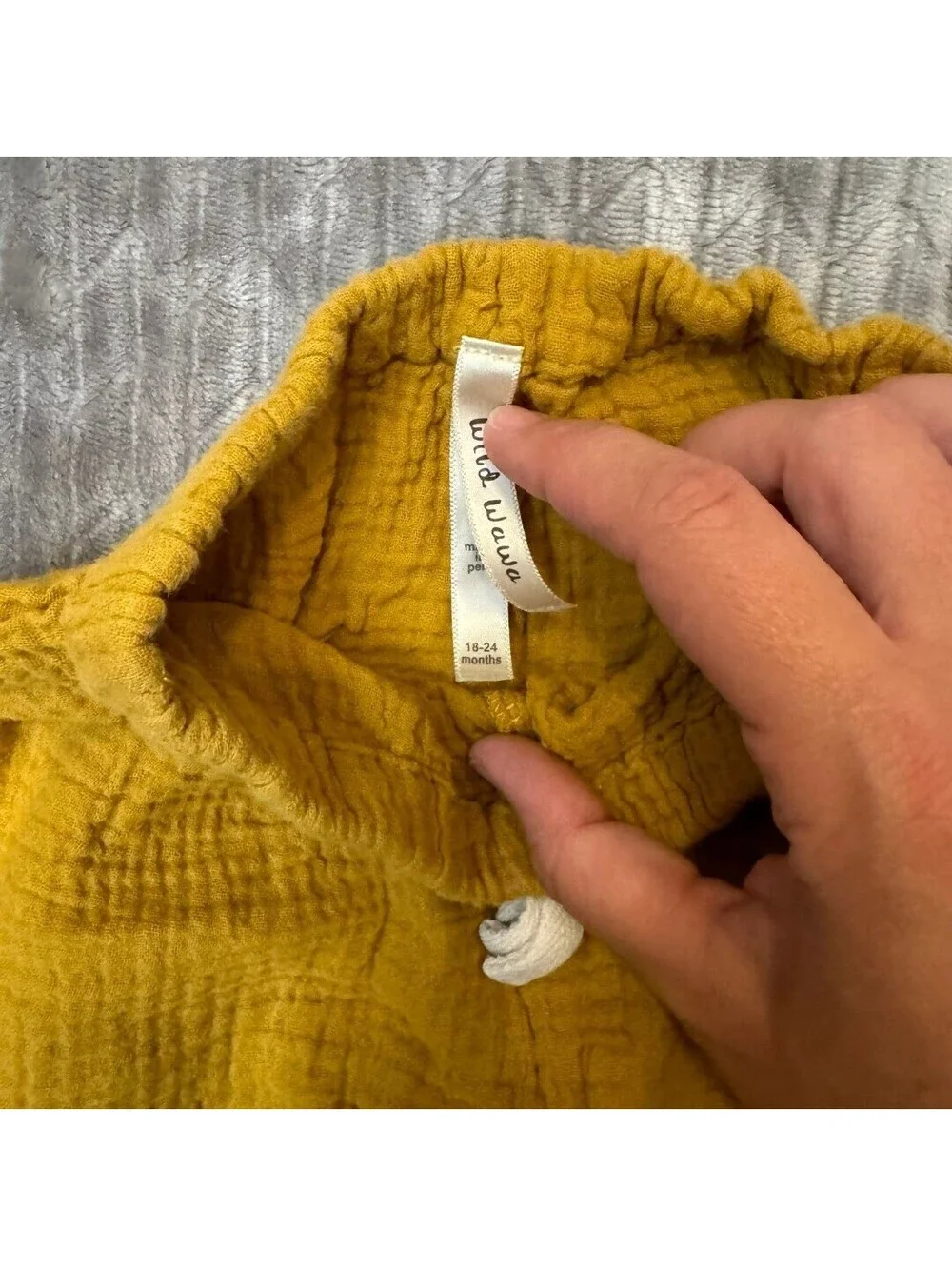 Wild Wawa Mustard Yellow Muslin Shorts